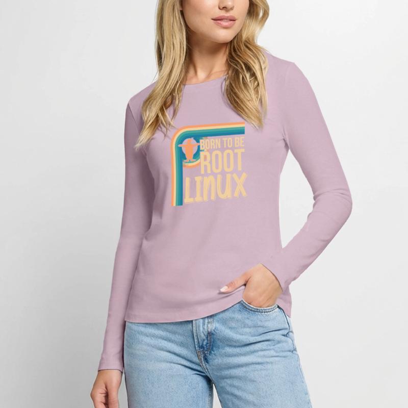 Born To Be Root Linux Nerd for Coding Women's Premium Organic Long Sleeve Shirt