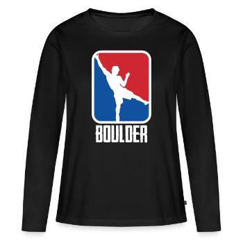 Escalade escalade Escalade Escalade Montagnes - T-shirt manches longues Premium bio Femme - noir - Devant - Julia (174cm)
