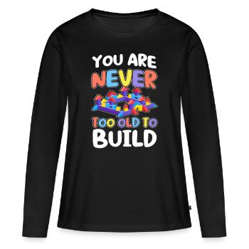 Build clamping block building block - Women's Premium Organic Long Sleeve Shirt - black - Front - Julia (174cm)