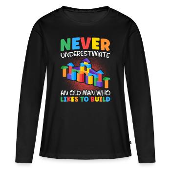 Build clamping block building block - Women's Premium Organic Long Sleeve Shirt - black - Front - Julia (174cm)