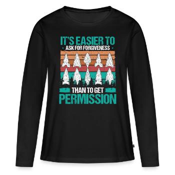Arrowhead Hunting Collectionneur d’artefacts vintage - T-shirt manches longues Premium bio Femme - noir - Devant - Julia (174cm)