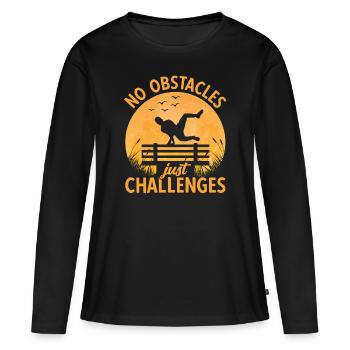 Parkour Parkour Runner Freerunning Parkur Gift - Women's Premium Organic Long Sleeve Shirt - black - Front - Julia (174cm)