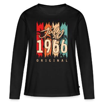 Retro 1966 in July - Women's Premium Organic Long Sleeve Shirt - black - Front - Julia (174cm)