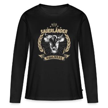 Sauerland kuhlness - Women's Premium Organic Long Sleeve Shirt - black - Front - Julia (174cm)