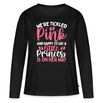 Gender Reveal Party Announcement Its a Girl PartyG - Women's Premium Organic Long Sleeve Shirt - black - Front - Julia (174cm)