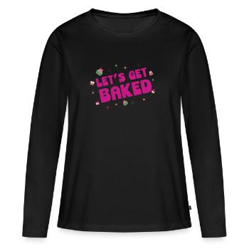Baking cakes Baker Design n Dessert lovers - Women's Premium Organic Long Sleeve Shirt - black - Front - Julia (174cm)