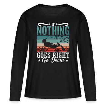 Apnée Apnée Plongée Cadeau d’apnée - T-shirt manches longues Premium bio Femme - noir - Devant - Julia (174cm)