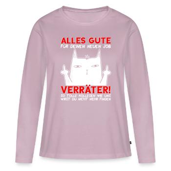 Jobwechsel Neuer Job Abschied Abschiedsgeschenk - Frauen Premium Bio Langarmshirt - Altrosa - Vorne - Julia (174cm)