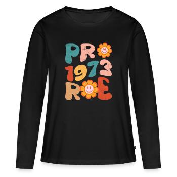 Pro 1973 Rogen - Frauen Premium Bio Langarmshirt - Schwarz - Vorne - Julia (174cm)