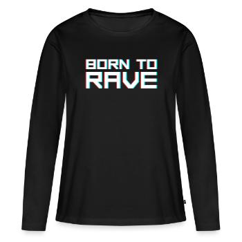 Rave Raver Dicton - T-shirt manches longues Premium bio Femme - noir - Devant - Julia (174cm)