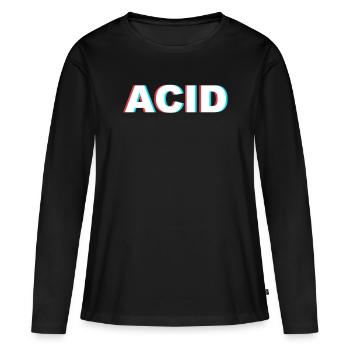 Techno Acid - Women's Premium Organic Long Sleeve Shirt - black - Front - Julia (174cm)