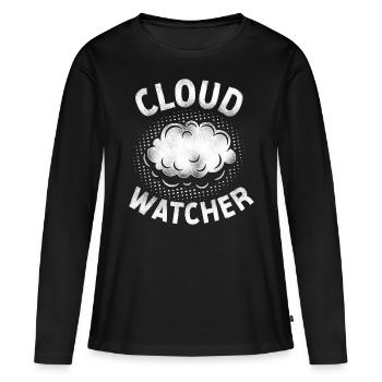 Météorologue Prévisions météorologiques - T-shirt manches longues Premium bio Femme - noir - Devant - Julia (174cm)