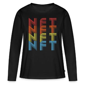 Non Fungible Token Crypto Lover Art NFT - Women's Premium Organic Long Sleeve Shirt - black - Front - Julia (174cm)
