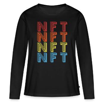Crypto Lover Non Fungible Token Cryptocurrency NFT - Women's Premium Organic Long Sleeve Shirt - black - Front - Julia (174cm)