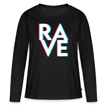Rave Raver - Women's Premium Organic Long Sleeve Shirt - black - Front - Julia (174cm)