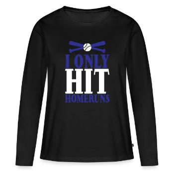 Je n’ai frappé que des homeruns 3 - T-shirt manches longues Premium bio Femme - noir - Devant - Julia (174cm)