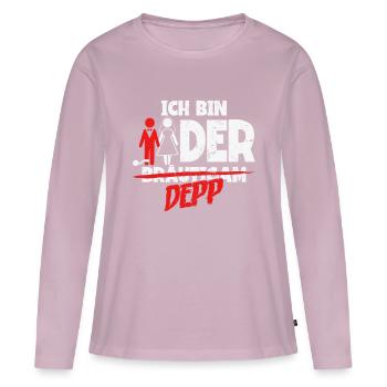 Ich bin der Depp Bräutigam - Frauen Premium Bio Langarmshirt - Altrosa - Vorne - Julia (174cm)