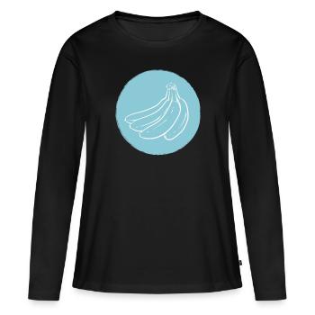 Banane - T-shirt manches longues Premium bio Femme - noir - Devant - Julia (174cm)