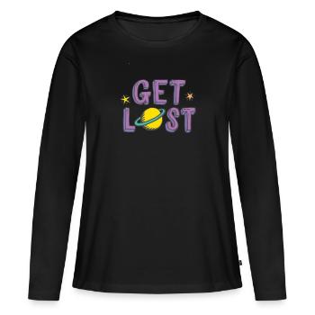 Get Lost - Women's Premium Organic Long Sleeve Shirt - black - Front - Julia (174cm)