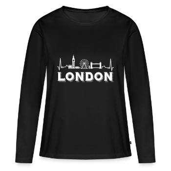 London Heartbeat Big Ben Ferris Wheel UK - Women's Premium Organic Long Sleeve Shirt - black - Front - Julia (174cm)