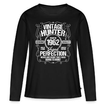 1962 Hunting for Boar Hunter Dog 1962 Year Born - Frauen Premium Bio Langarmshirt - Schwarz - Vorne - Julia (174cm)