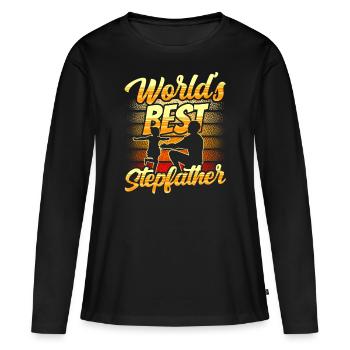 Le meilleur beau-père du monde Beau-père Beau-père Beau-père - T-shirt manches longues Premium bio Femme - noir - Devant - Julia (174cm)