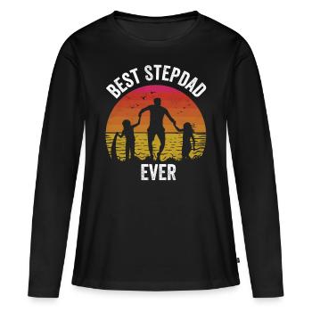 Meilleur beau-père jamais beau-père beau-père beau-père beau-père beau-père - T-shirt manches longues Premium bio Femme - noir - Devant - Julia (174cm)