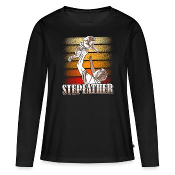Beau-père Fête des pères Beau-père Beau-père Beau-père Beau-père - T-shirt manches longues Premium bio Femme - noir - Devant - Julia (174cm)