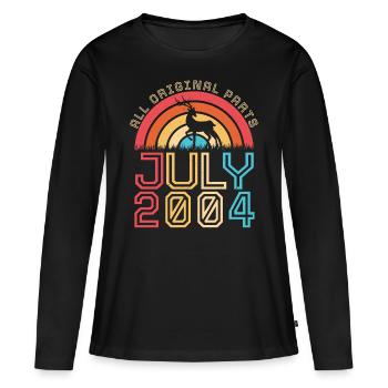 A atteint sa majorité en juillet 2004 - T-shirt manches longues Premium bio Femme - noir - Devant - Julia (174cm)