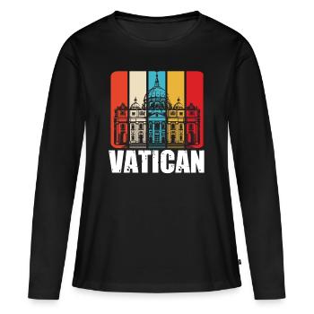 Église du Vatican Italie Rome - T-shirt manches longues Premium bio Femme - noir - Devant - Julia (174cm)