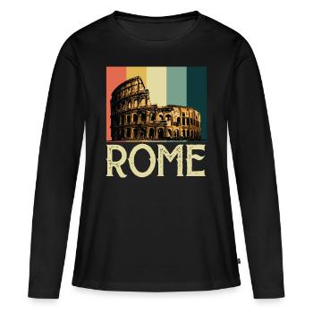 Colisée Gladiateurs romains Italie Antiquité - T-shirt manches longues Premium bio Femme - noir - Devant - Julia (174cm)