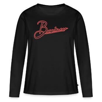business influencer money firma boss chef - Frauen Premium Bio Langarmshirt - Schwarz - Vorne - Julia (174cm)