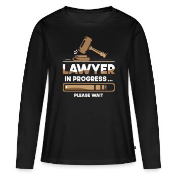 Avocat en cours Avocat Avocat Avocat - T-shirt manches longues Premium bio Femme - noir - Devant - Julia (174cm)