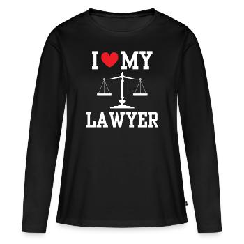 J’adore Mon avocat Avocat Avocat Avocat - T-shirt manches longues Premium bio Femme - noir - Devant - Julia (174cm)