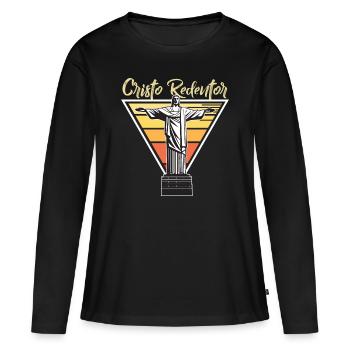 Cristo Redentor Brazil Rio Christ the Redeemer Statue - Women's Premium Organic Long Sleeve Shirt - black - Front - Julia (174cm)