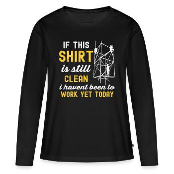 Constructeurs d’échafaudages - T-shirt manches longues Premium bio Femme - noir - Devant - Julia (174cm)