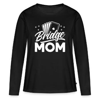 Bridge Mama - Frauen Premium Bio Langarmshirt - Schwarz - Vorne - Julia (174cm)