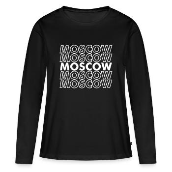 Moscou Russie Souvenir touristique - T-shirt manches longues Premium bio Femme - noir - Devant - Julia (174cm)