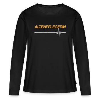 Altenpflegerin - Frauen Premium Bio Langarmshirt - Schwarz - Vorne - Julia (174cm)