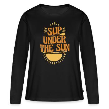 SUP paddle paddle Stand Up Paddle Surf - T-shirt manches longues Premium bio Femme - noir - Devant - Julia (174cm)