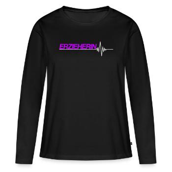 Erzieherin - Frauen Premium Bio Langarmshirt - Schwarz - Vorne - Julia (174cm)