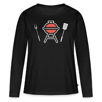 Grill Icon Grill Heure d’été - T-shirt manches longues Premium bio Femme - noir - Devant - Julia (174cm)