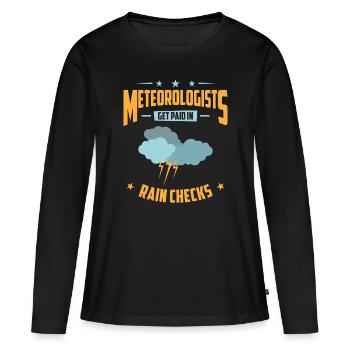 Storm Hunter Tornados Storm Chaser Cadeau - T-shirt manches longues Premium bio Femme - noir - Devant - Julia (174cm)