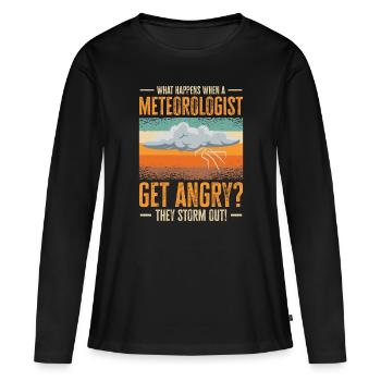 Storm Hunter Tornados Storm Chaser Cadeau - T-shirt manches longues Premium bio Femme - noir - Devant - Julia (174cm)
