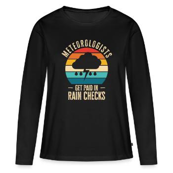 Storm Hunter Tornados Storm Chaser Cadeau - T-shirt manches longues Premium bio Femme - noir - Devant - Julia (174cm)
