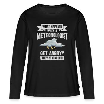 Storm Hunter Tornados Storm Chaser Cadeau - T-shirt manches longues Premium bio Femme - noir - Devant - Julia (174cm)