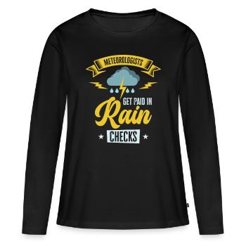 Storm Hunter Tornados Storm Chaser Cadeau - T-shirt manches longues Premium bio Femme - noir - Devant - Julia (174cm)