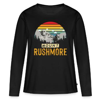 Mount Rushmore Black Hills Dakota du Sud - T-shirt manches longues Premium bio Femme - noir - Devant - Julia (174cm)