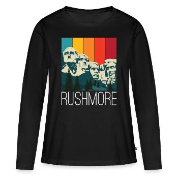 Mémorial du président américain de Rushmore Dakota - T-shirt manches longues Premium bio Femme - noir - Devant - Julia (174cm)