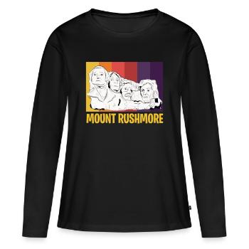 Mount Rushmore Amerika Präsidenten Denkmal - Frauen Premium Bio Langarmshirt - Schwarz - Vorne - Julia (174cm)